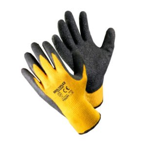 guantes de protección multiflex con recubrimiento de látex – color amarillo/negro